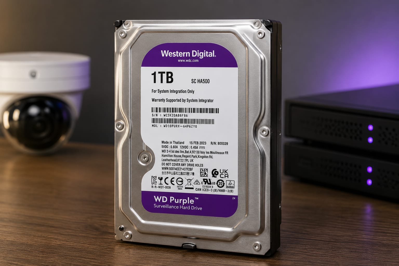 Brand-New WD Purple 1TB Surveillance HDD