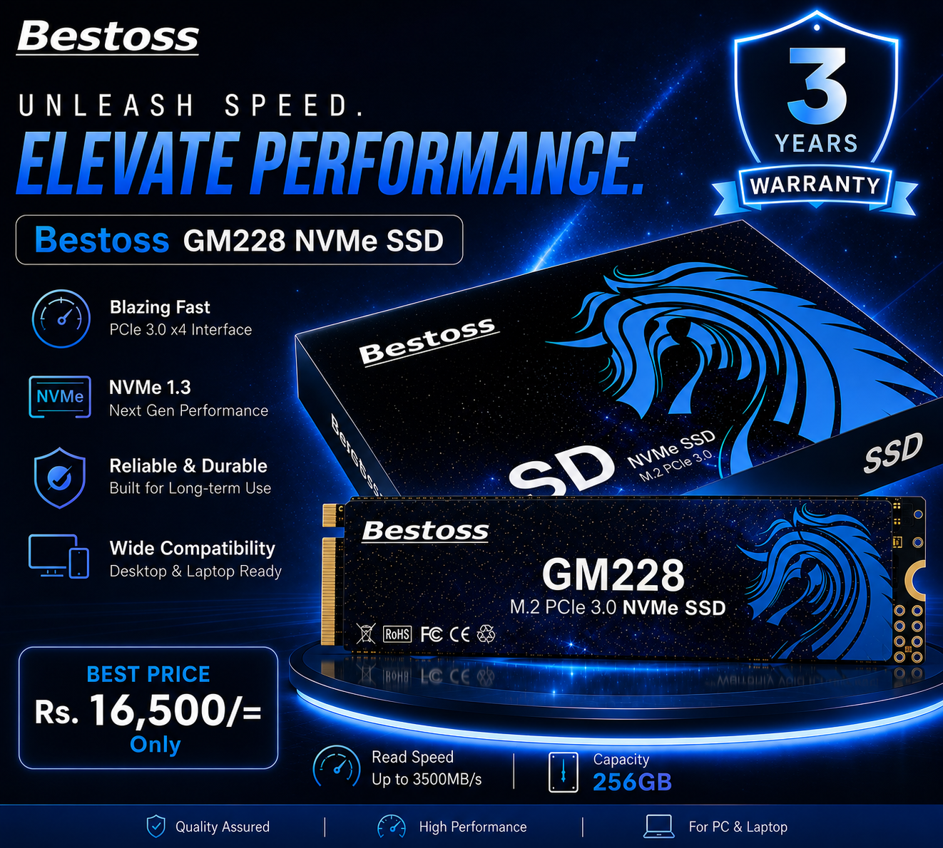 BESTOSS 256GB NVME SSD
